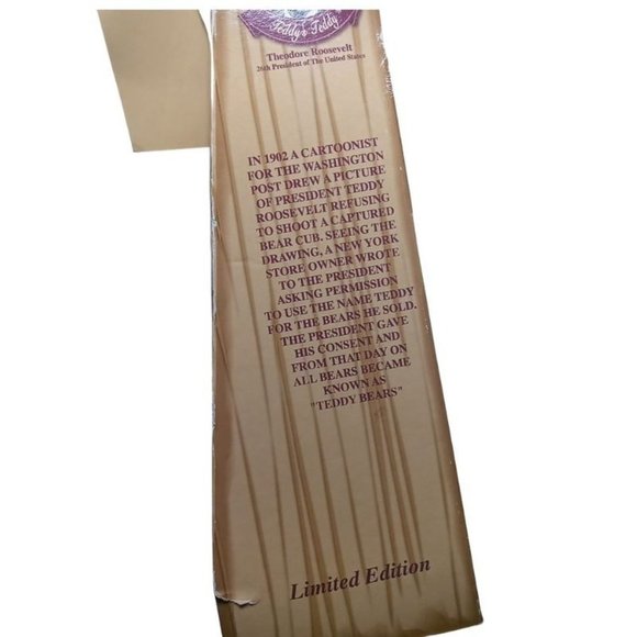 Theodore Roosevelt Teddy's Teddy 100th Anniversary 1902- 2002 Limited Edition - Picture 6 of 9